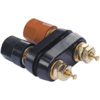 Superior Electric Binding Post Double Standard Stud Nut 30 A 1000 V Gold Plated Brass Hex