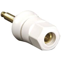 Superior Electric Binding Post Single Standard Nut 30 A 1000 V Gold Plated Brass White Hex