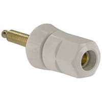 Superior Electric Binding Post Single Larger Stud Nut 30 A 1000 V Gold Plated Brass White