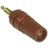 Superior Electric Binding Post Single Miniature Nut 15 A 1000 V Gold Plated Brass Red