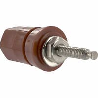 Superior Electric Binding Post Single Standard Nut 30 A 1000 V Nickel Plated Brass Red Hex