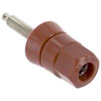 Superior Electric Binding Post Single Larger Stud Nut 30 A 1000 V Nickel Plated Brass Red