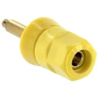 Superior Electric Binding Post Single Larger Stud Nut 30 A 1000 V Gold Plated Brass Yellow