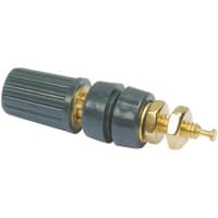 Superior Electric Binding Post Single Miniature Nut 15 A 1000 V Gold Plated Brass Green