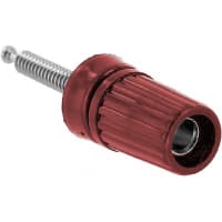 Superior Electric Binding Post Single Miniature Nut 15 A 1000 V Nickel Plated Brass Red