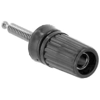 Superior Electric Binding Post Single Miniature Nut 15 A 1000 V Nickel Plated Brass Black