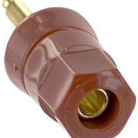 Superior Electric Binding Post Single Standard Nut 30 A 1000 V Gold Plated Brass Red Hex