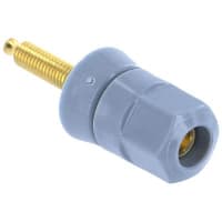 Superior Electric Binding Post Single Larger Stud Nut 30 A 1000 V Gold Plated Brass Blue