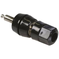 Superior Electric Binding Post Single Larger Stud Nut 30 A 1000 V Nickel Plated Brass Black