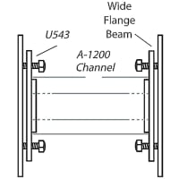 Superstrut by ABB End Cap, Adjustable Screw, Length 3.5 Inches, Width 1.63 Inch, Steel