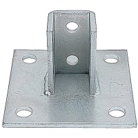 Superstrut by ABB Square Post Base Connector, 3-1/2"H x 1-11/16"L x 1-11/16"W, Galv-Steel