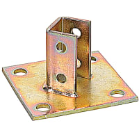 Superstrut by ABB Diagonal PostBase Connector, 3.5"Post H, 1-11/16" Post L, 1-5/8"W, .75" Hole, S