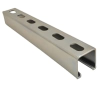 Superstrut by ABB Channel, 12GA, 1-5/8" x 1-5/8", 10', .5" Slot GalvSteel. 9/16" x 1-1/8" Sl