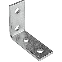 Superstrut by ABB Fitting, 90Deg, 4-1/8"H x 3.5"L, 9/16" Hole Dia, Electro Galv-Steel