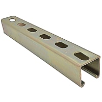 Superstrut by ABB Channel, 14 Gauge, 1-5/8" x 1-5/8", 10'L, Half Slot Pre-Galvanized Steel