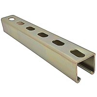 Superstrut by ABB Channel, 12GA, 1-5/8" x 1-5/8", 10', 1/2 Slot 316SS, 9/16" x 1-1/8" Slots