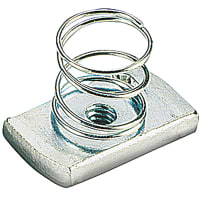 Superstrut by ABB Short Spring Nut, 1/4", Steel, For use with B Series Channels & Inserts