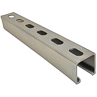 Superstrut by ABB Channel, 12 Gauge, 1-5/8" x 3-1/4", 10'L, Half Slotted Pre-Galvanized Steel