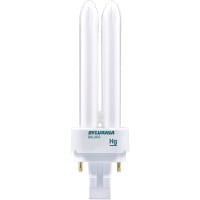 SYLVANIA Lamp, Compact Fluorescent, G24D-3, T4X2, 2700 K, 25W, 1710 lm, DULUX D Series