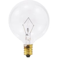 SYLVANIA G16-1/2 Bulb25W Cand Base Clr