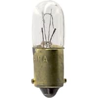 SYLVANIA Lamp, Incandescent, T-3 1/4, Mini Bayonet, 14V, 0.33A, 2MSCD, 2500 Hrs