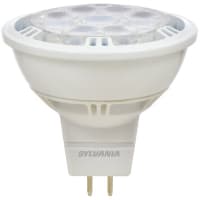 SYLVANIA Lamp, LED, GU5.3 Bipin, MR16, 3000 K, 6W, 450 lm, Ultra Glass MR16 lamps Series