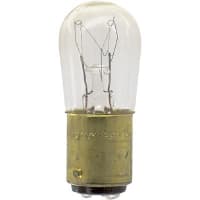 SYLVANIA Lamp, Incandescent, S-6, D.C. Bayonet, 120V, 50mA, 3.4MSCD, 1500 Hrs