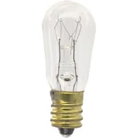 SYLVANIA Lamp, Incandescent, S-6, Cand Screw, 130V, 46mA, 3.4MSCD, 1500 Hrs