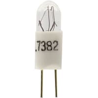 SYLVANIA Lamp, Incandescent, T-1 3/4, 2-Pin, 14V, 80mA, 0.3MSCD, 15000 Hrs