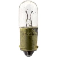 SYLVANIA Lamp, Incandescent, T-3 1/4, Mini Bayonet, 6V, 0.15A, 0.33MSCD, 20000 Hrs