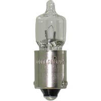 SYLVANIA Lamp, Halogen, T-2 3/4, Mini Bayonet, 12V, 6.4MSCD, 240 Hrs