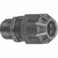 T&B Fittings by ABB Liquid Tight Strain Relief, 1/2inNPT, IP65, UV Resistant Poly, Ranger Series