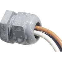 T&B Fittings by ABB Multi-Hole, Cable Gland, 1/2 inch NPT, 0.190-0.250 in, Nylon, Neoprene Seal