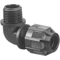 T&B Fittings by ABB Liquid Tight Strain Relief, 90deg, 1/2in, IP65, UV Resist Poly, Ranger Series