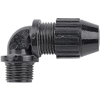 T&B Fittings by ABB Liquid Tight Cord, 1/2in, 90deg, CG293, Nylon, Black, Black Beauty Series