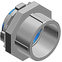 T&B Fittings by ABB Hub Connector, 1/2 Inch, Steel Electro Zinc Plated, Nylon Insulated, Series