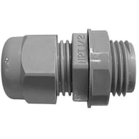 T&B Fittings by ABB Cord Grip, NPT Threads, Locknut Included, 1/2 inch, IP68 Rating, Nylon, Gray