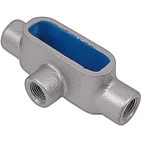 T&B Fittings by ABB Conduit Body, Form 7, 1 inch, Gray Iron, with Zinc Plating, T Series