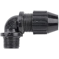 T&B Fittings by ABB Liquidtight Cord Connector, 3/8", 90Deg, Meets Coast Guard CG293, Nylon, Black