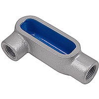 T&B Fittings by ABB Conduit Body, Form 7, 2 inch, Gray Iron, with Zinc Plating, LR Series