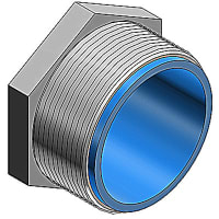 T&B Fittings by ABB Chase Nipple, 2", Malleable Iron, Nylon Insulated for Use with Rigid/IMC Conduit