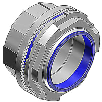 T&B Fittings by ABB Aluminum, Hub Connector, 3/4 inch, with Thermoplastic Insulating Throat