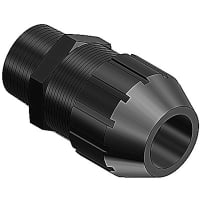 T&B Fittings by ABB Cable Gland, 1-1/2" NPT, Range 1.140-1.400". Nylon, Black, Liquidtight