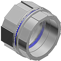 T&B Fittings by ABB Bulkhead Fittings, 1/2 inch, with Thermoplastic Insulating Throat, Zinc