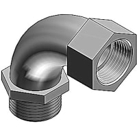 T&B Fittings by ABB Bushed Elbow, 1/2 inch, 90 Degree, Malleable Iron, Use with Rigid/IMC Conduit