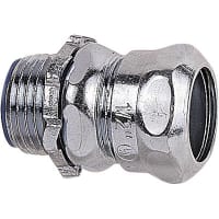 T&B Fittings by ABB Insulated, Compression Connector, 1-1/2 inch, Steel, Electro Zinc Plated