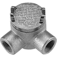 T&B Fittings by ABB Outlet Box, GUAC Hazardous Location, 3/4", Iron Zinc Plated, 5.3 Cubic Inch