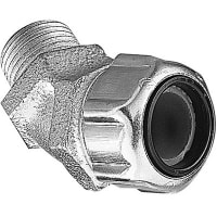 T&B Fittings by ABB Liquidtight Strain Relief, 0.125-0.250 in, 1/2 inch, 45 Degree, Malleable Iron