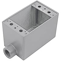 T&B Fittings by ABB Device Box, Shallow, 1 Gang, Die Cast Aluminum, 1/2", Dead End, 1 Hole