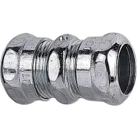 T&B Fittings by ABB Coupling, 1-1/2", Steel Electro Zinc Plated for Use with EMT Conduit